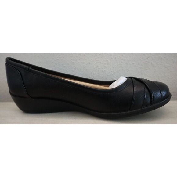 LifeStride Women's Sz 6.5W Black Tumble Faux Leather I-Loyal Flats Shoes - Picture 7 of 12